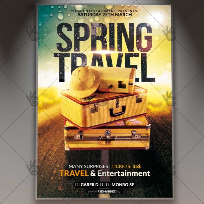 Spring Travel - Premium Flyer PSD Template - Image 1