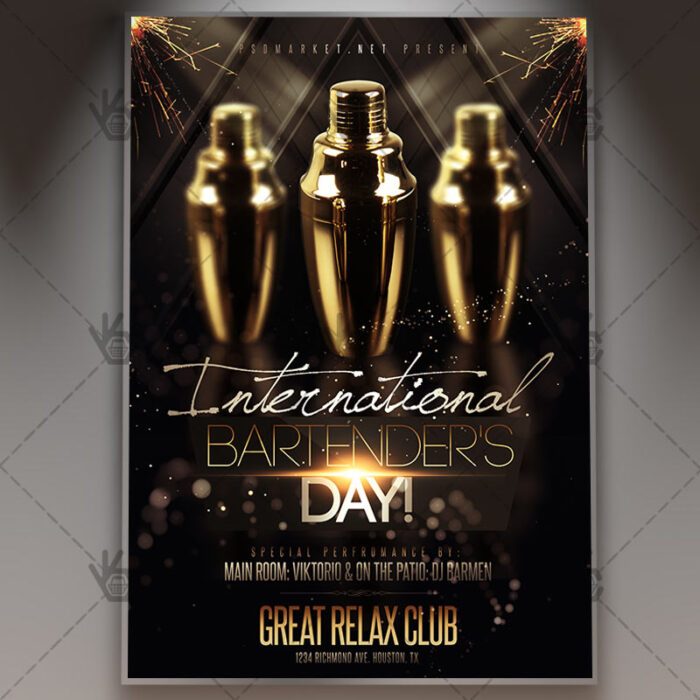 Bartenders Day - Premium Flyer PSD Template - Image 1