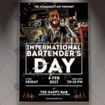 International Bartenders Day - Premium Flyer PSD Template