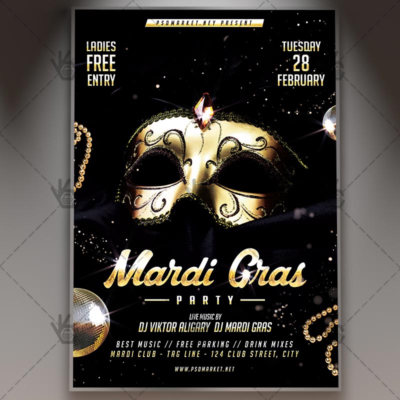 111-32.jpg Mardi Gras Night - Premium Flyer PSD Template - Image 1