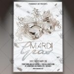White Mardi Gras - Premium Flyer PSD Template