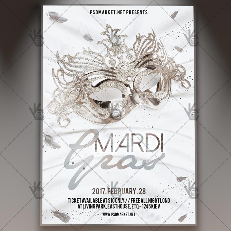 111-33.jpg White Mardi Gras - Premium Flyer PSD Template - Image 1