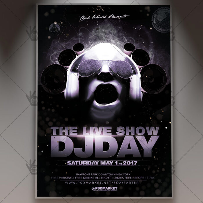 The Live Show Dj Day - Premium Flyer PSD Template - Image 1