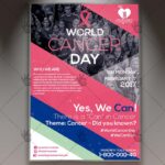 World Cancer Day - Premium Flyer PSD Template