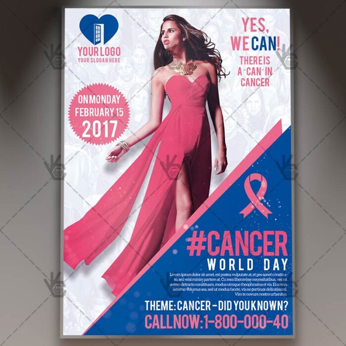 Cancer World Day - Premium Flyer PSD Template - Image 1