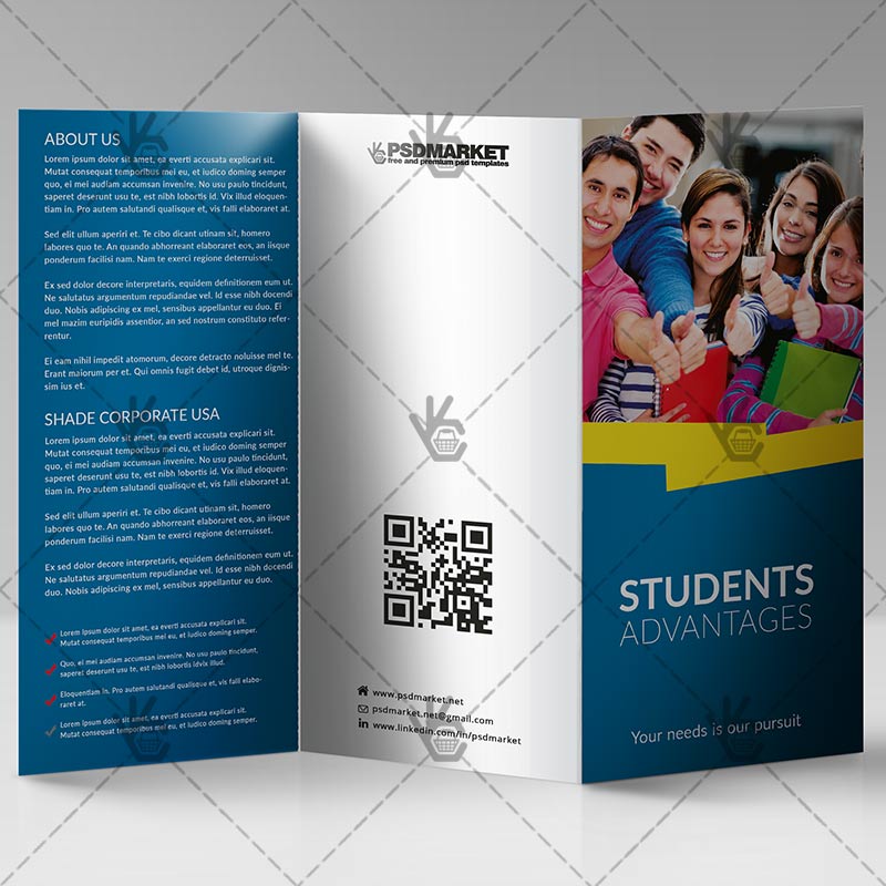 1111-3.jpg Simple - Free Tri-Fold Brochure PSD Template - Image 1