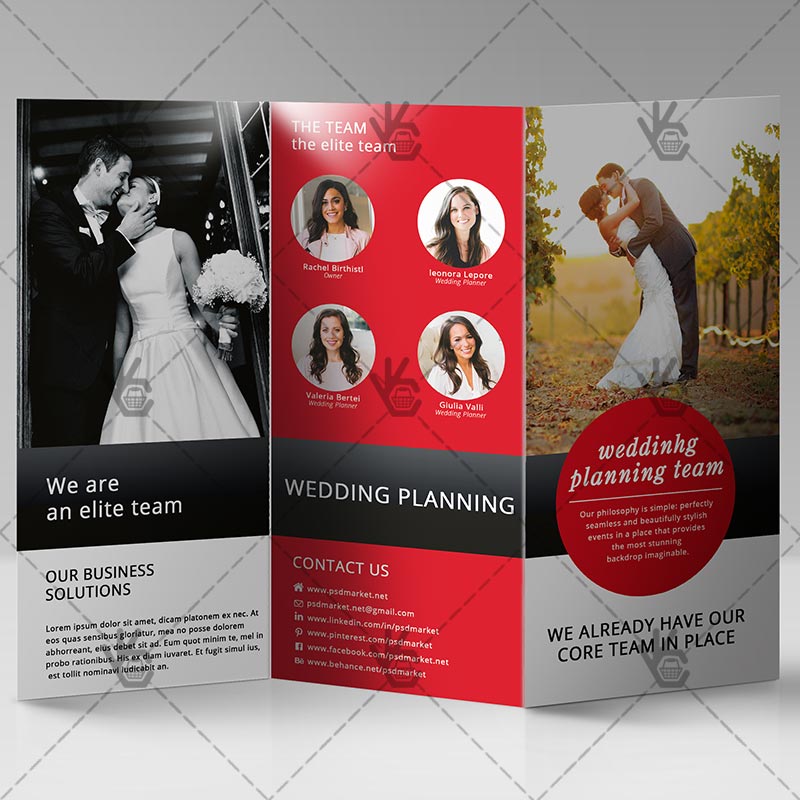1111.jpg Wedding - Free Tri-Fold Brochure PSD Template - Image 1
