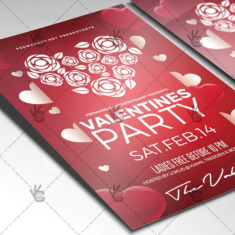 222-12-1.jpg Valentines Party - Premium Flyer PSD Template - Image 2