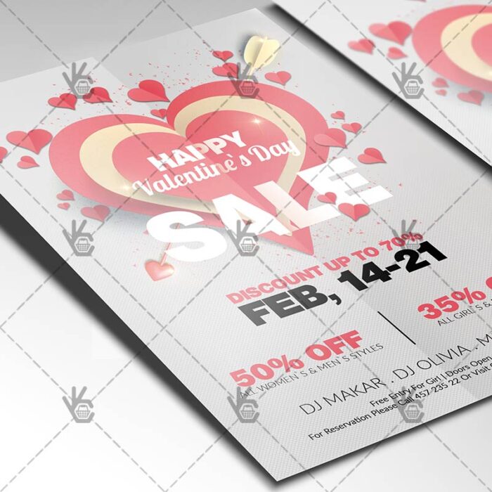 Valentines Day Sale - Premium Flyer PSD Template - Image 2