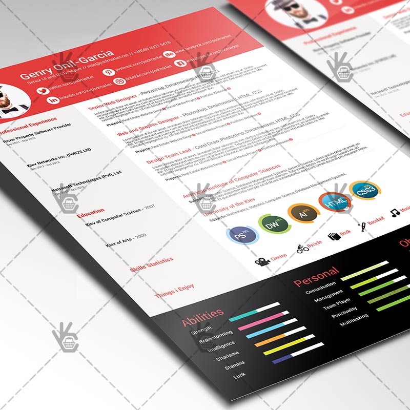 222-7-1.jpg Color Resume - Free PSD Template - Image 2