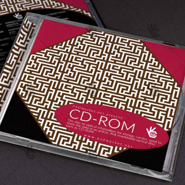 Labyrinth Music - Free CD Cover PSD Template