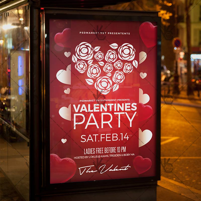 333-12-1.jpg Valentines Party - Premium Flyer PSD Template - Image 3