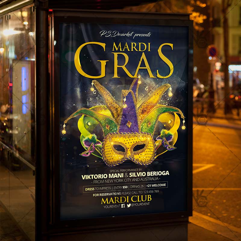333-23-1.jpg Mardi Gras - Premium Flyer PSD Template - Image 3
