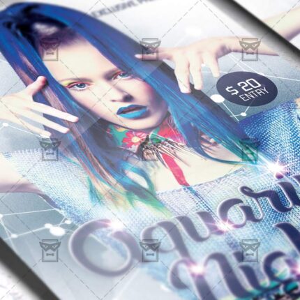 Download Aquarius Night PSD Flyer Template Now