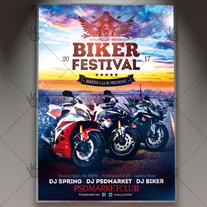 Biker Festival - Premium Flyer PSD Template - Image 1