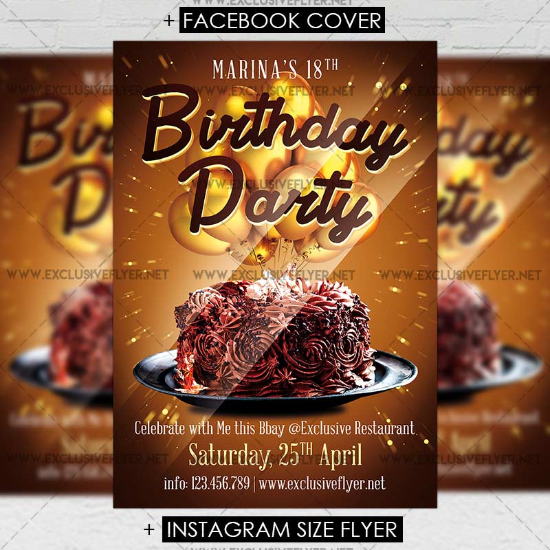 birthday_party-premium-flyer-template-1.jpg Birthday Party - Premium A5 Flyer Template - Image 1