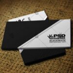 Black&White Business Card - Free PSD Template
