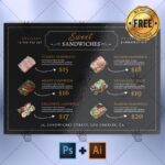 Cafe Menu A5 - Free Menu PSD/AI Template