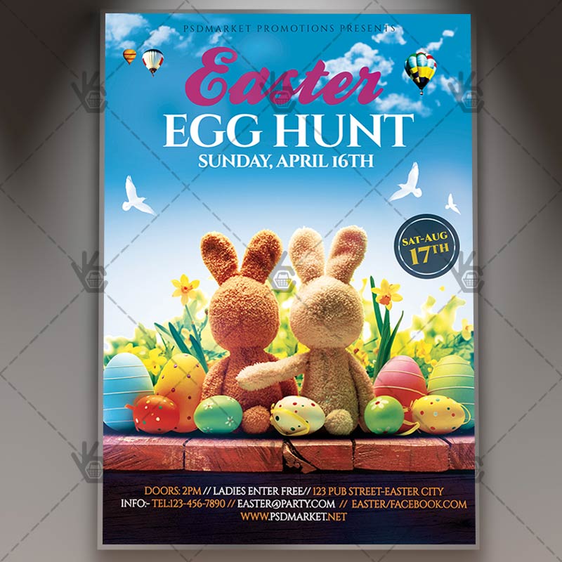 easter_egg_hunt_party_psdmarket_1.jpg Easter Egg Hunt Party - Premium Flyer PSD Template - Image 1