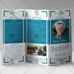 Funeral Program - Premium Tri-Fold Brochure PSD Template