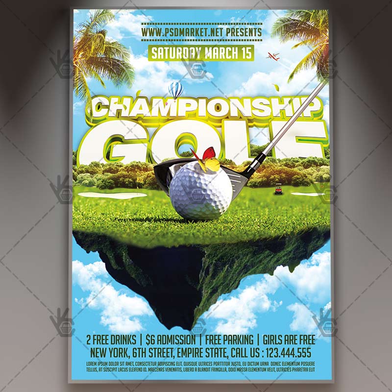 golf_championship_flyer_psdmarket_1.jpg Golf Championship - Premium Flyer PSD Template - Image 1
