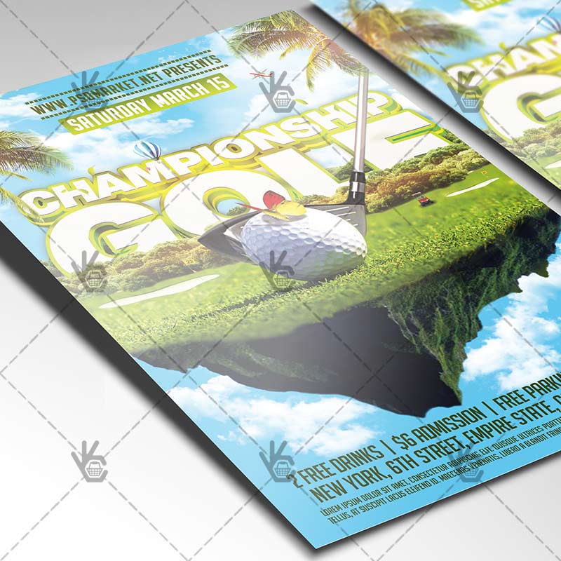 golf_championship_flyer_psdmarket_2.jpg Golf Championship - Premium Flyer PSD Template - Image 2