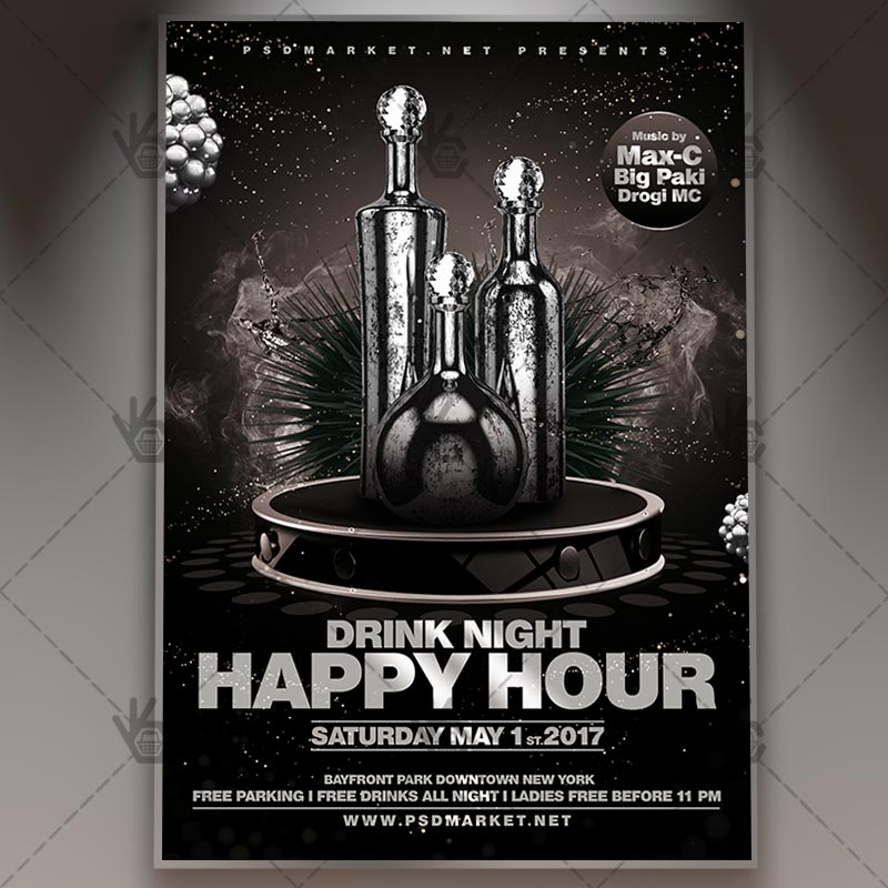 happy_hour_flyer_psdmarket_1.jpg Happy Hour - Premium Flyer PSD Template - Image 1
