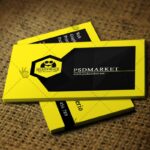 Yellow&Black Business Card - Free PSD Template