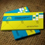 Yellow&Blue Business Card - Free PSD Template - Image 2