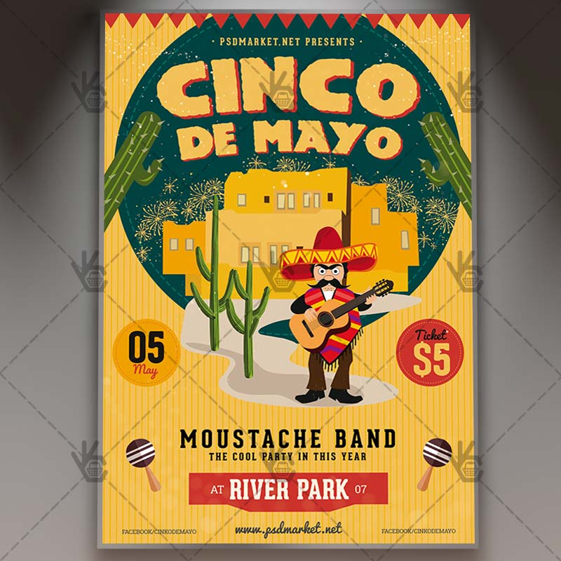 5_de_mayo_flyer_psdmarket_1.jpg 5 De Mayo - Premium Flyer PSD Template - Image 1