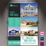 Real Estate Agency - A4 Flyer PSD Template + InDesign