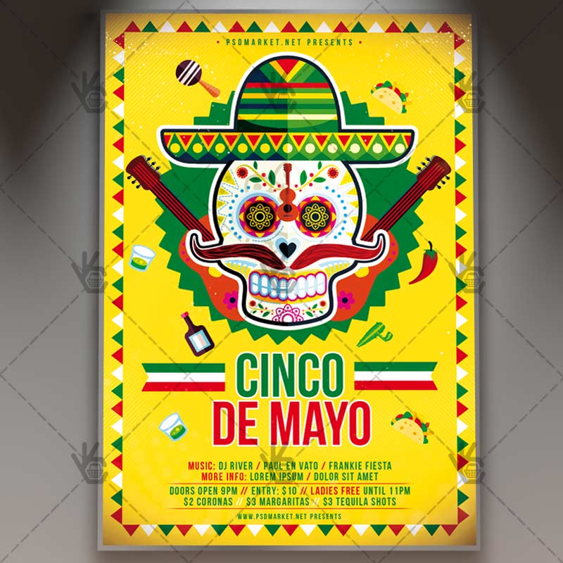 cinco_de_mayo_party_psdmarket_1.jpg Cinco De Mayo Party - Premium Flyer PSD Template - Image 1