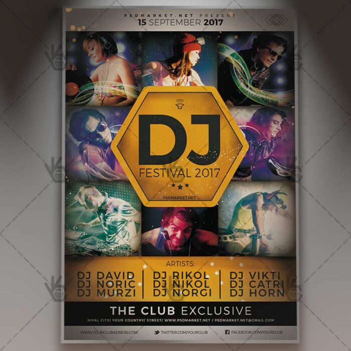 Dj Festival - Premium Flyer PSD Template - Image 1
