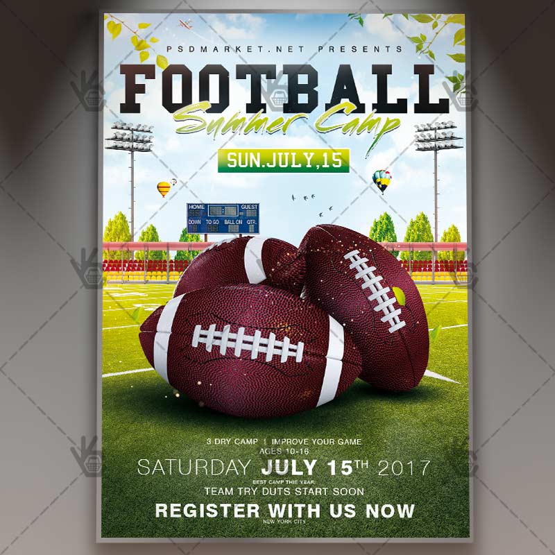 football_summer_camp_flyer_psdmarket_1.jpg Football Summer Camp - Premium Flyer PSD Template - Image 1
