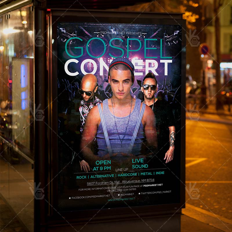 gospel_concert_flyer_psdmarket_3.jpg Gospel Concert - Premium Flyer PSD Template - Image 3