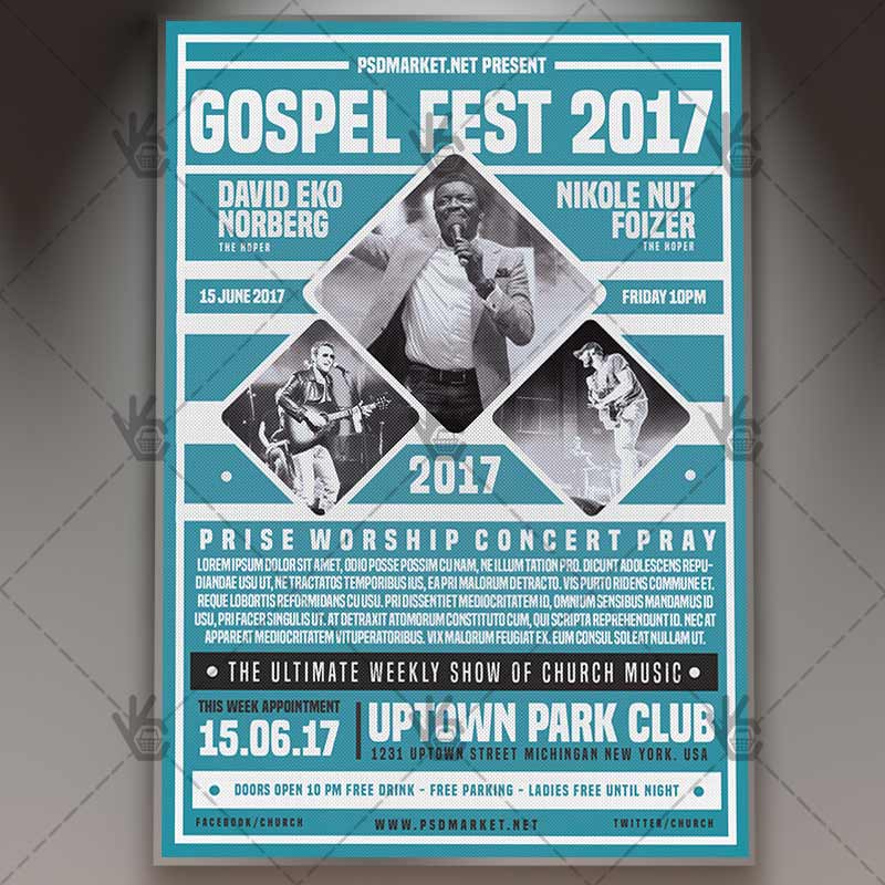 gospel_fest_flyer_psdmarket_1.jpg Gospel Fest - Premium Flyer PSD Template - Image 1