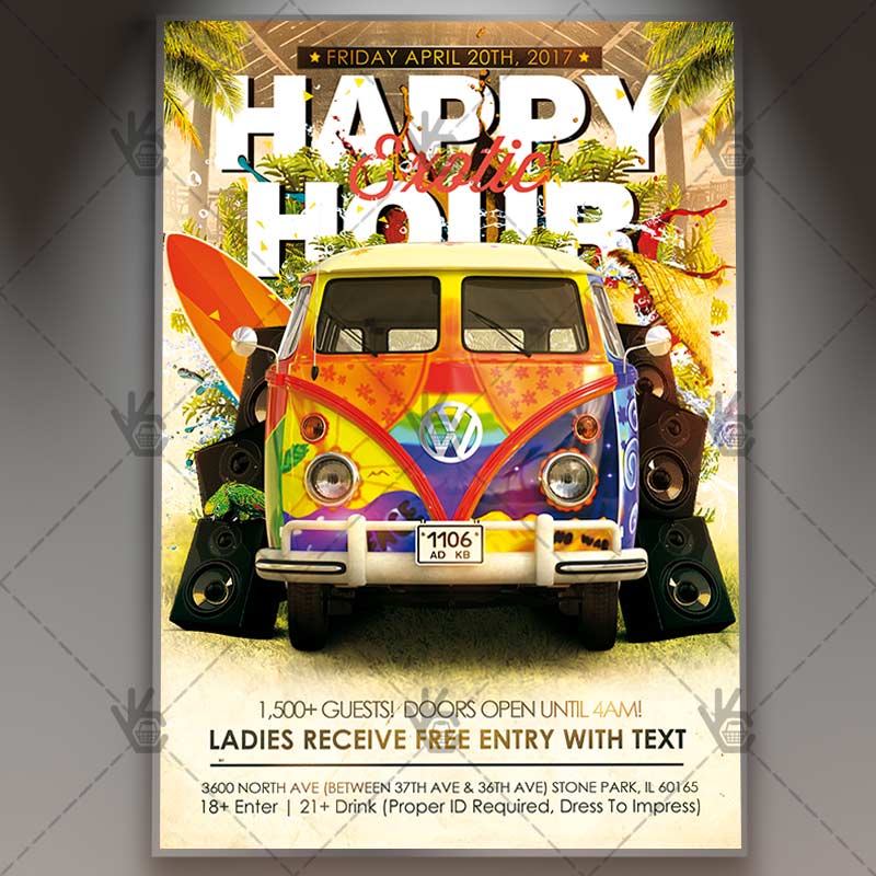 happy_hour_exotic_psdmarket_1.jpg Happy Hour Exotic - Premium Flyer PSD Template - Image 1