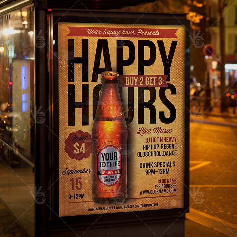 happy_hours_flyer_psdmarket_3.jpg Happy Hours - Premium Flyer PSD Template - Image 3