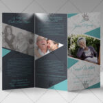 Obituary Program - Premium Tri-Fold Brochure PSD Template