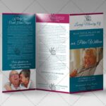 Printable Funeral Program - Premium Tri-Fold Brochure PSD Template