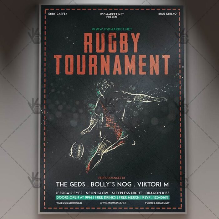 Rugby - Premium Flyer PSD Template | PSDmarket