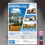 Simple Real Estate - A4 Flyer PSD Template + InDesign