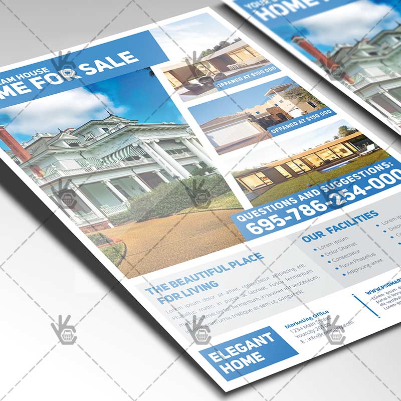 simple_real_estate_flyer_A4_indesign_psdmarket_2.jpg Simple Real Estate - A4 Flyer PSD Template + InDesign - Image 2