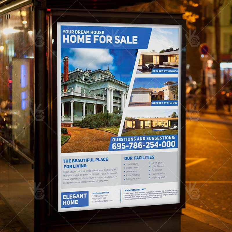 simple_real_estate_flyer_A4_indesign_psdmarket_3.jpg Simple Real Estate - A4 Flyer PSD Template + InDesign - Image 3