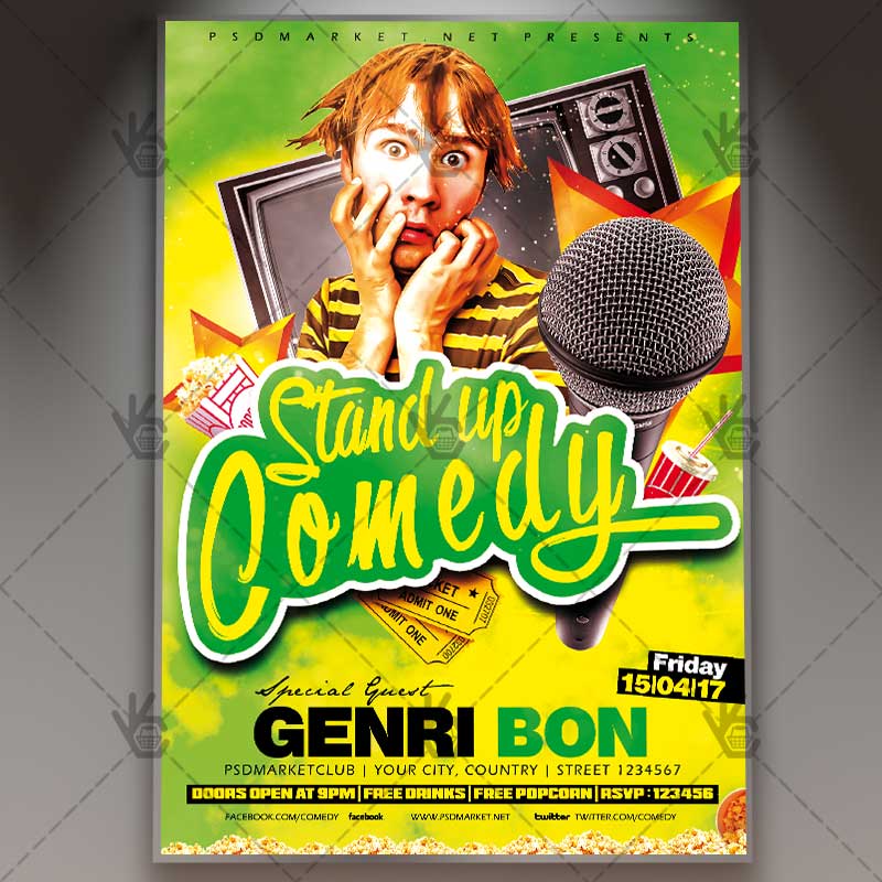stand_up_comedy_show_flyer_psdmarket_1.jpg Stand Up Comedy Show - Premium Flyer PSD Template - Image 1