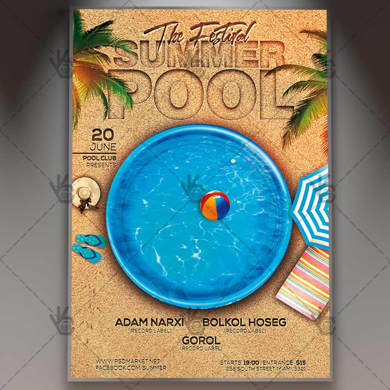 summer_pool_flyer_psdmarket_1.jpg Summer Pool - Premium Flyer PSD Template - Image 1