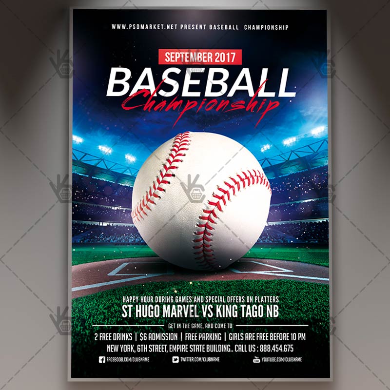 baseball_championship_flyer_psdmarket_1.jpg Baseball Championship - Premium Flyer PSD Template - Image 1