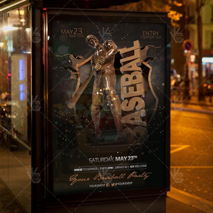 Baseball - Premium Flyer PSD Template - Image 3