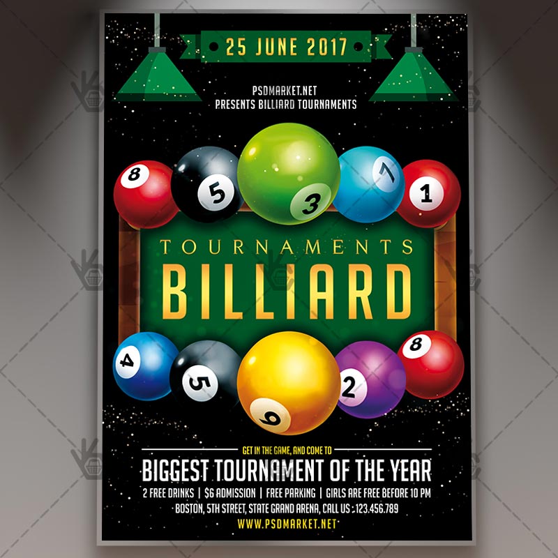 Billiard Premium Flyer PSD Template PSDmarket