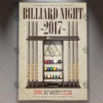 Billiard Night - Premium Flyer PSD Template